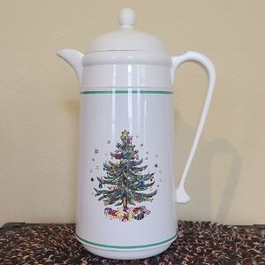 Nikko Japan Festive Christmas Tree Insulated Coffee Carafe 32 Oz
